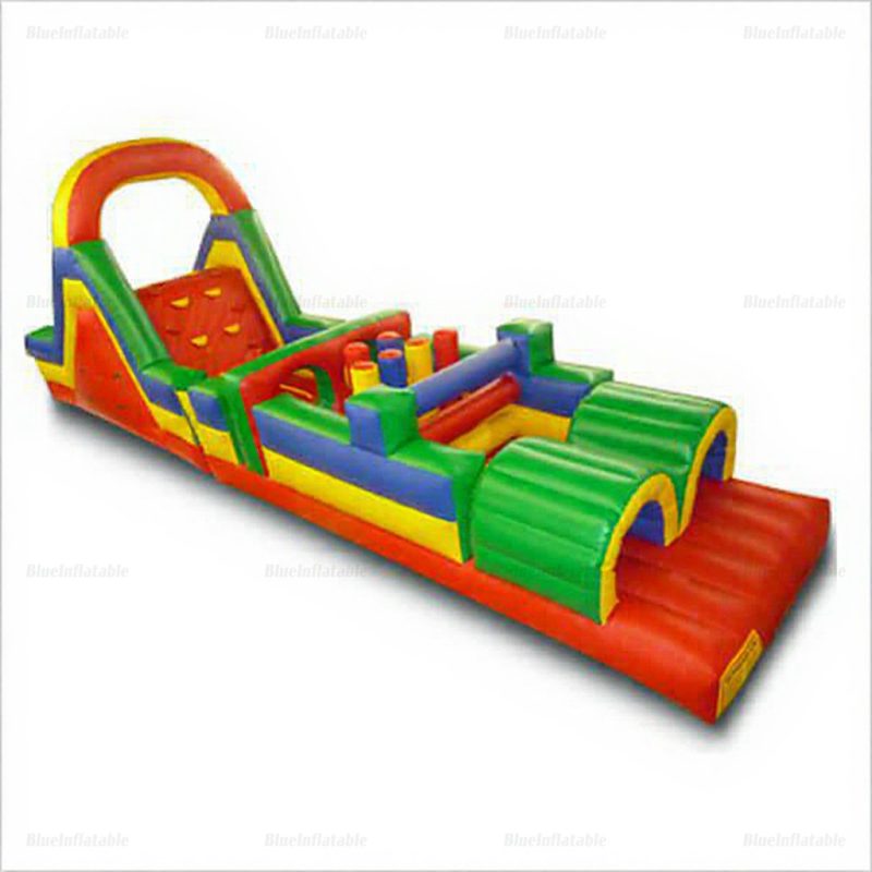 Inflatable Outdoor Obstacle Course with Zipline for Adults
