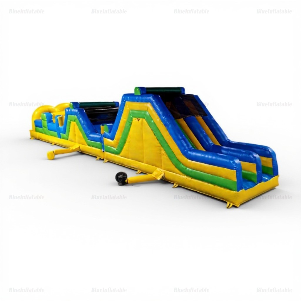 Inflatable Backyard Obstacle Course & Slide - Image 4