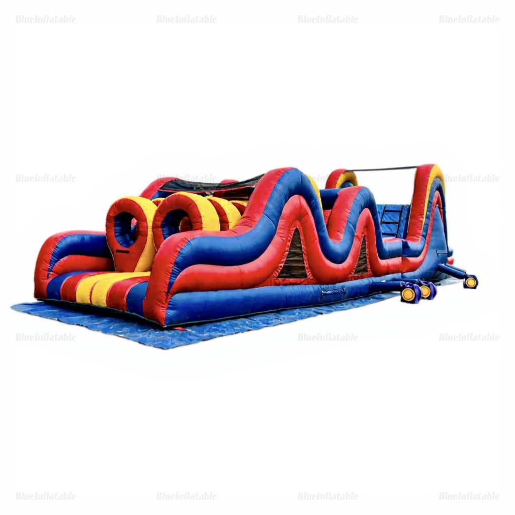 Commercial Inflatable Obstacle Course Bounce House with Slide