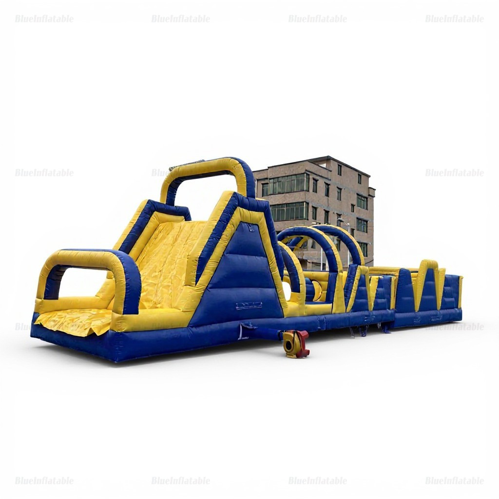 Inflatable Obstacle Course Bounce House with Climbing Game - Image 2