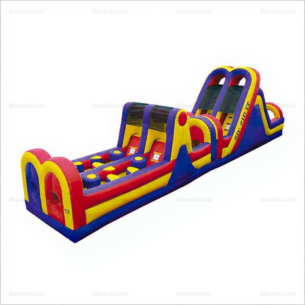 Tropical Ocean Inflatable Obstacle Course Slide