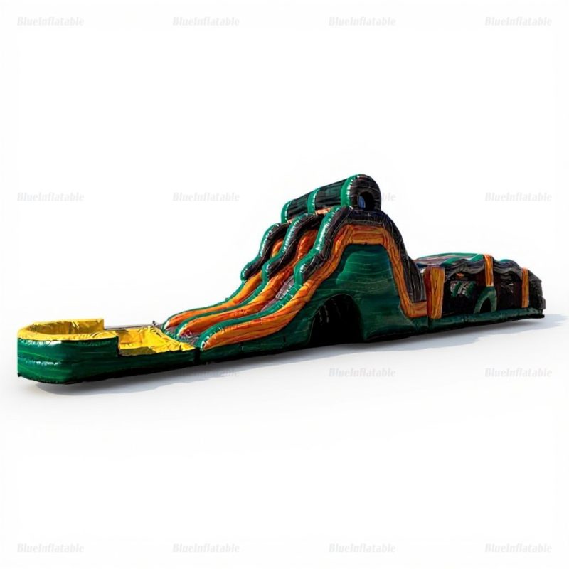 Inflatable Adult Water Slide Obstacle Course with Pool