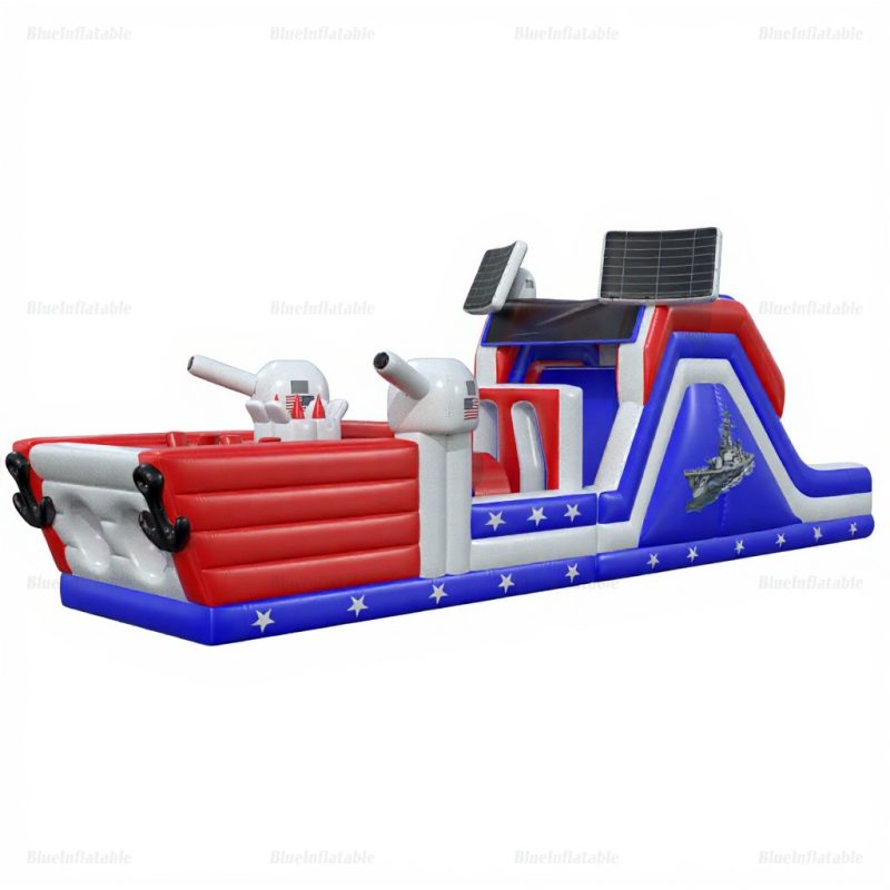 American Battleship Inflatable Obstacle Course Rental