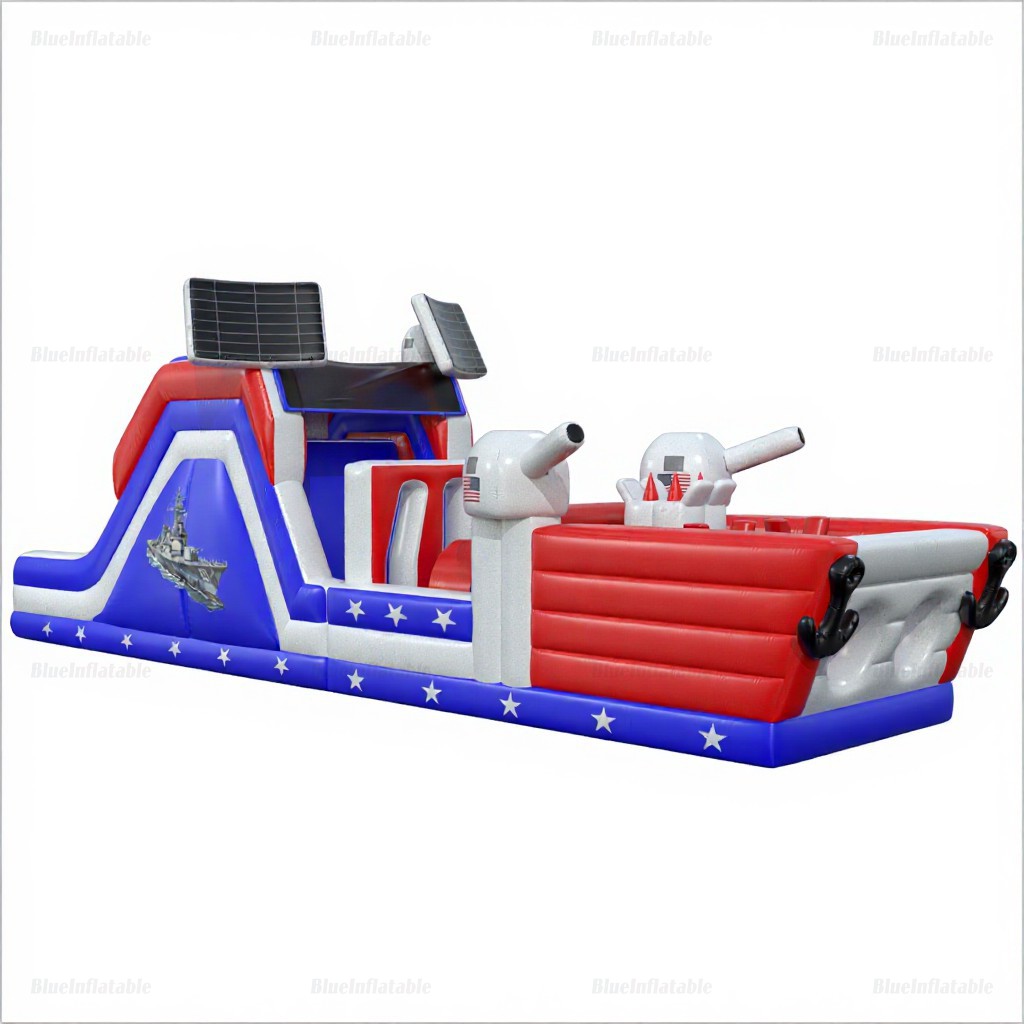 American Battleship Inflatable Obstacle Course Rental - Image 2