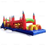 Rainbow Titan Outdoor Obstacle Course Inflatable Slide