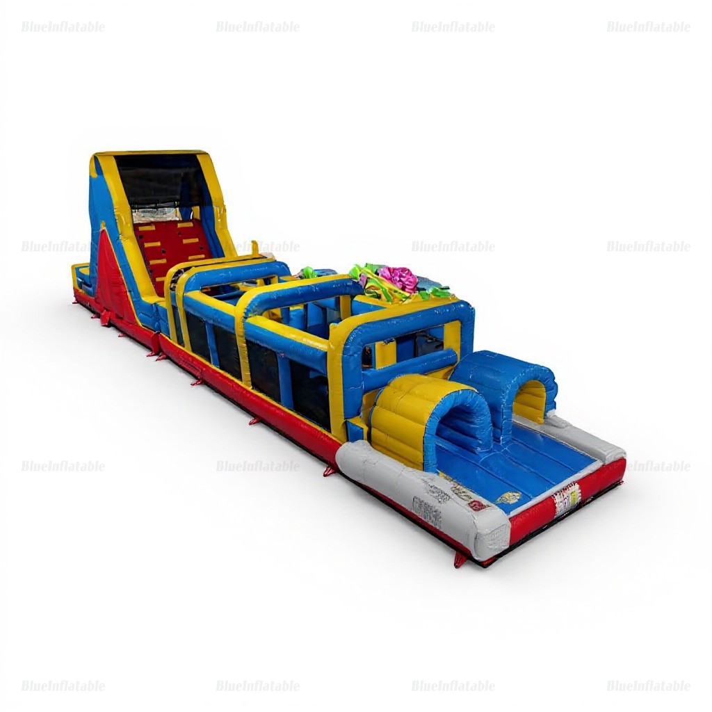 Inflatable Backyard Obstacle Course & Climbing Bounce House