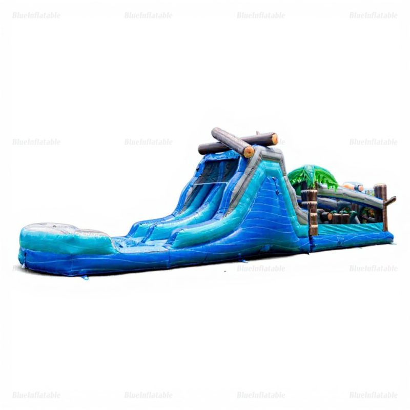 Inflatable Water Slide & Obstacle Course with Pool Rental