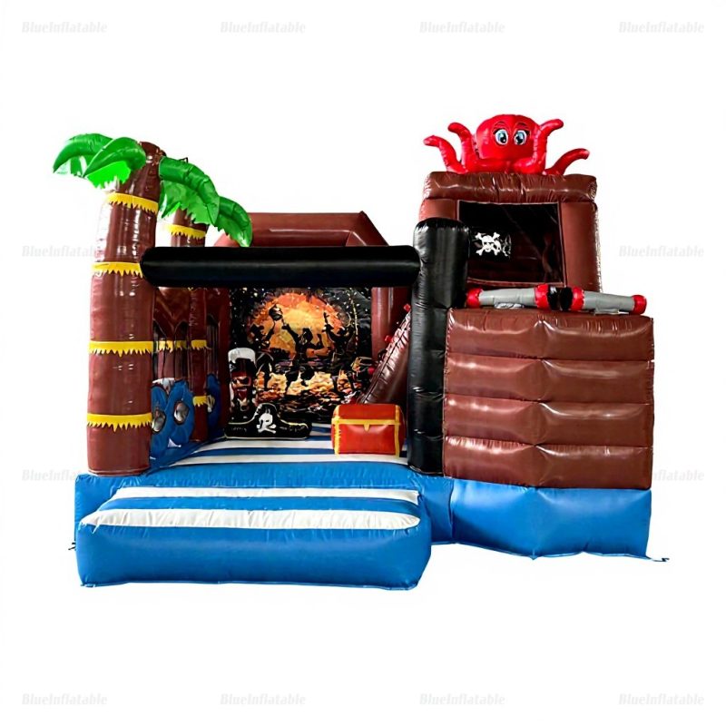 Pirate Castle Inflatable Bounce House & Slide Combo