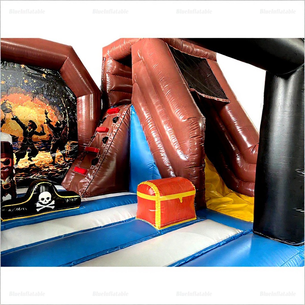 Pirate Castle Inflatable Bounce House & Slide Combo - Image 2