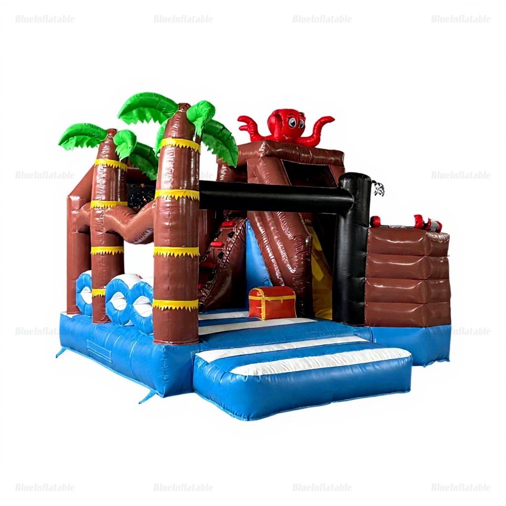Pirate Castle Inflatable Bounce House & Slide Combo - Image 3