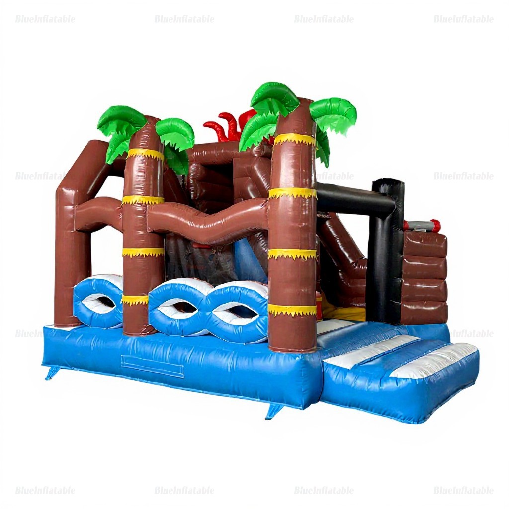 Pirate Castle Inflatable Bounce House & Slide Combo - Image 4
