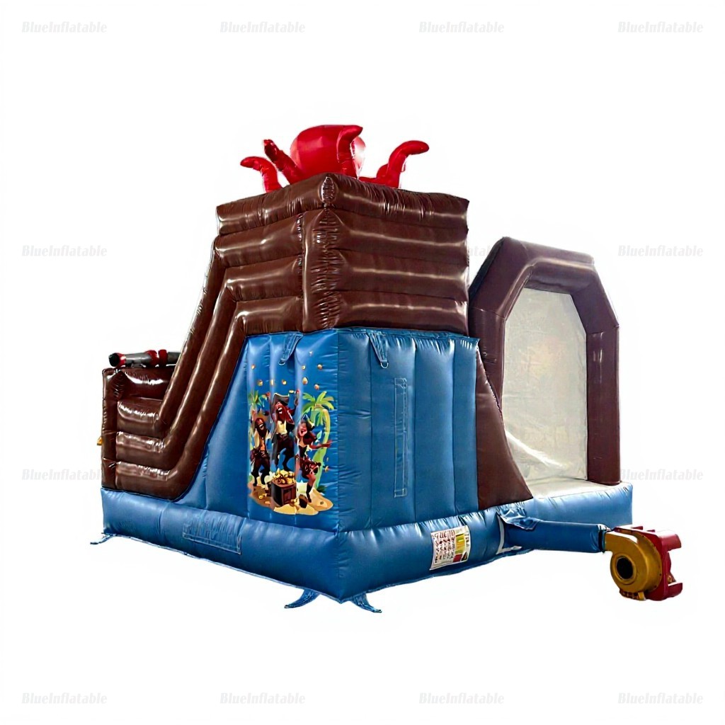 Pirate Castle Inflatable Bounce House & Slide Combo - Image 7