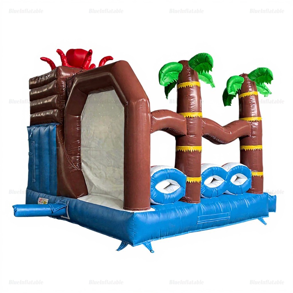 Pirate Castle Inflatable Bounce House & Slide Combo - Image 9