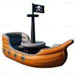 Pirate Ship Inflatable Lake Slide Rental