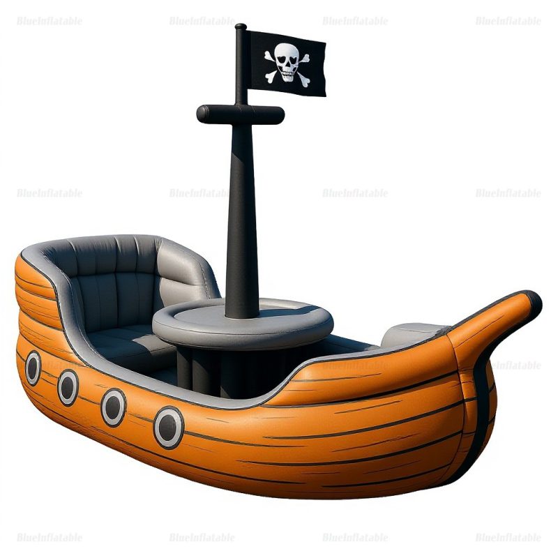 Pirate Ship Inflatable Lake Slide Rental