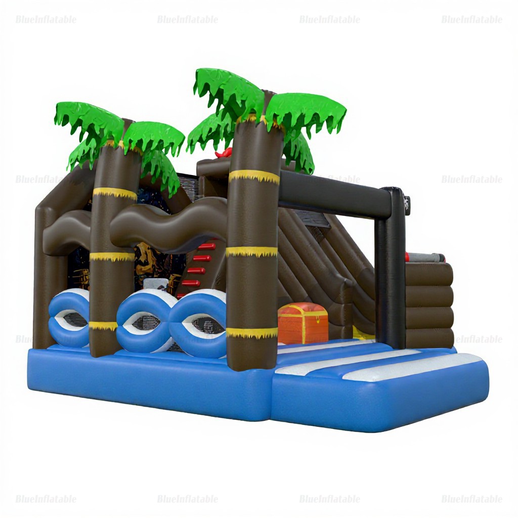 Pirate Party Inflatable Slide & Bounce Combo Rental - Image 3