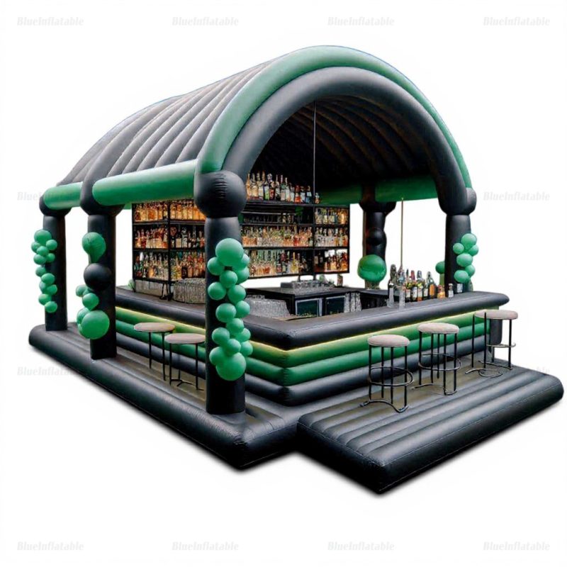 Black Inflatable Pool Bar & Pub Tent Float