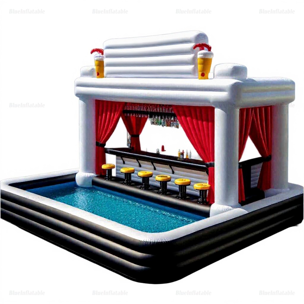 Inflatable Outdoor Pool Bar for Parties and Events
