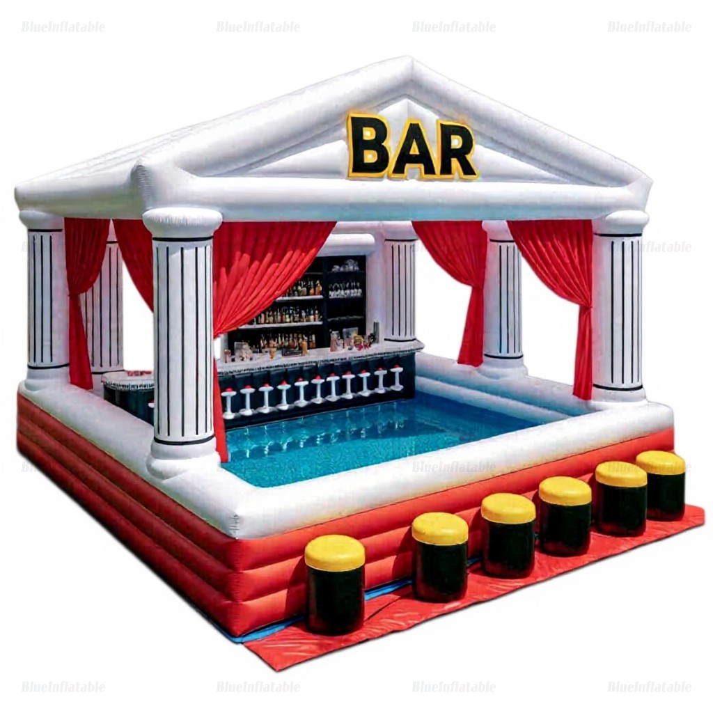 Inflatable Outdoor Pool Bar for Parties and Events