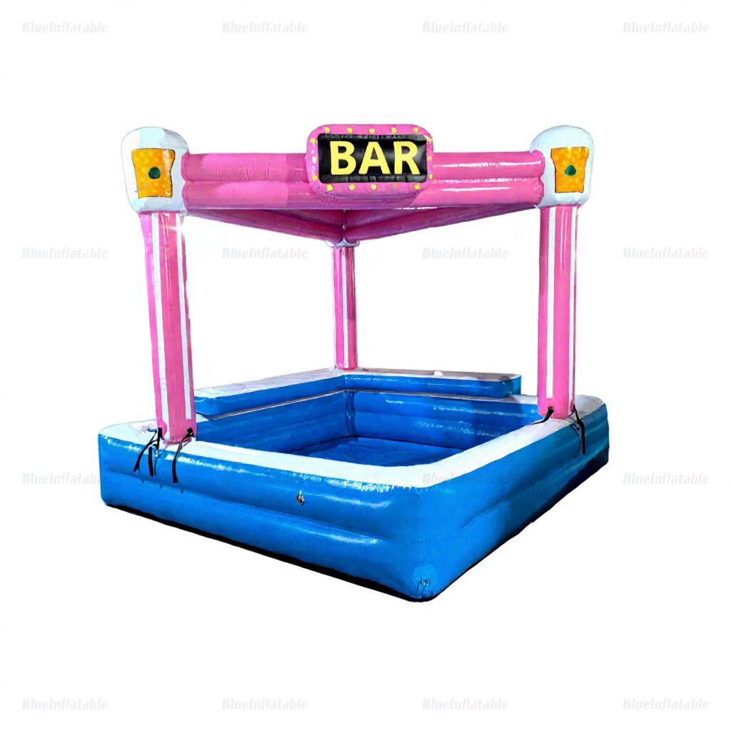Pink Inflatable Pool Bar for Outdoor Parties - Image 2