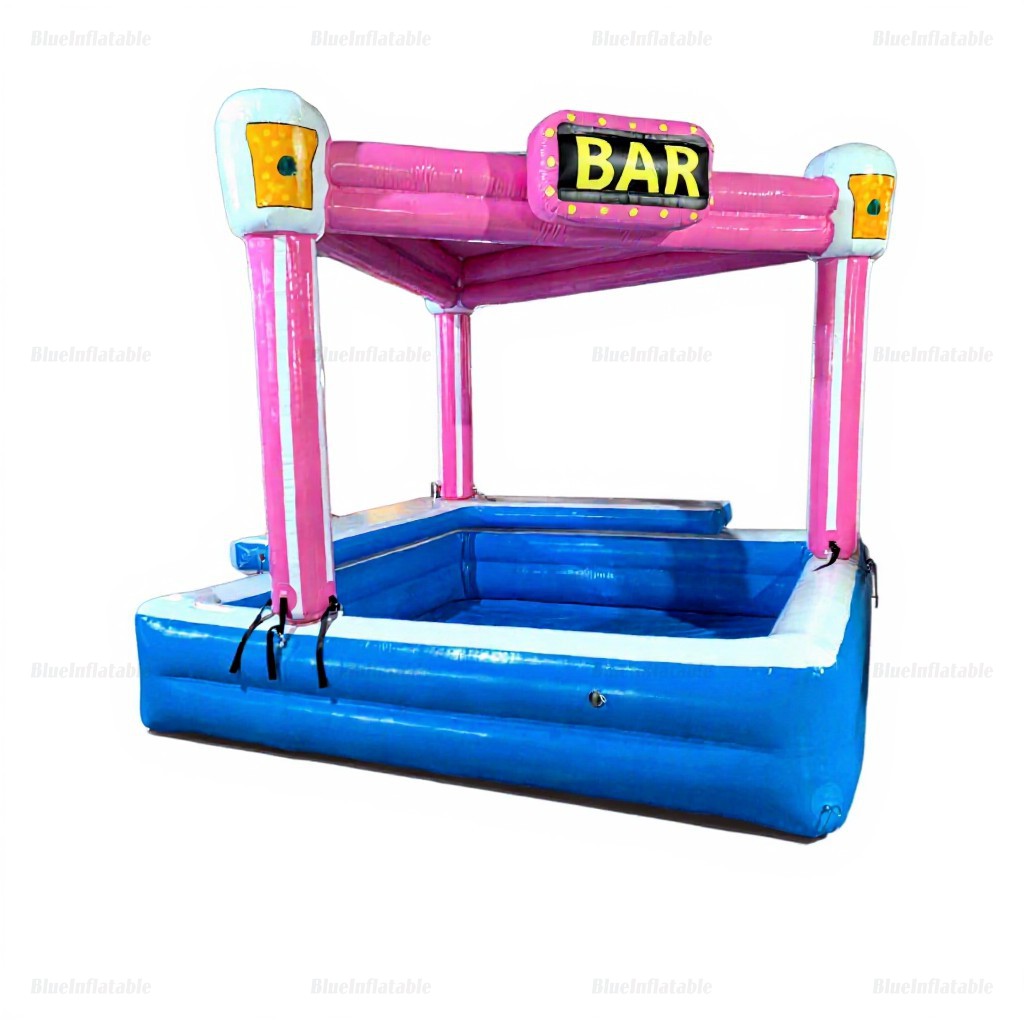 Pink Inflatable Pool Bar for Outdoor Parties - Image 3