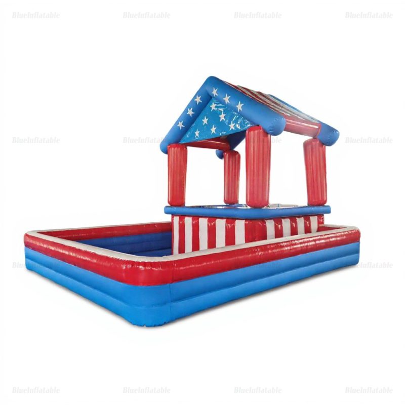Patriotic Stripes & Stars Inflatable Pool Bar Table