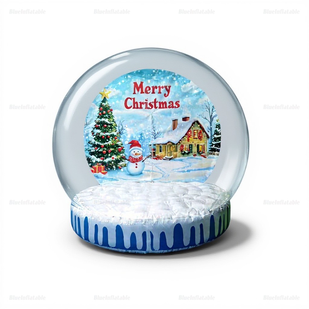 Inflatable Christmas Snow Globe with Snowman
