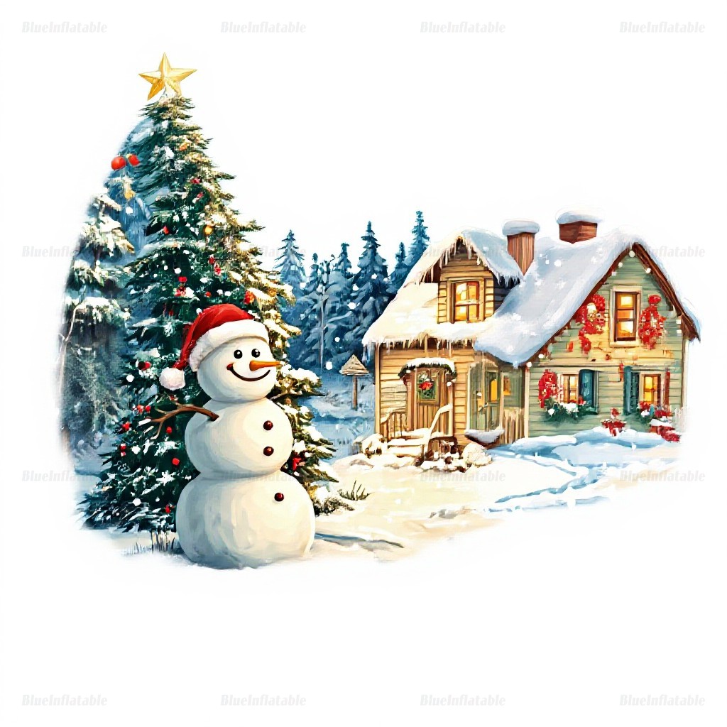 Inflatable Christmas Snow Globe with Snowman - Image 5