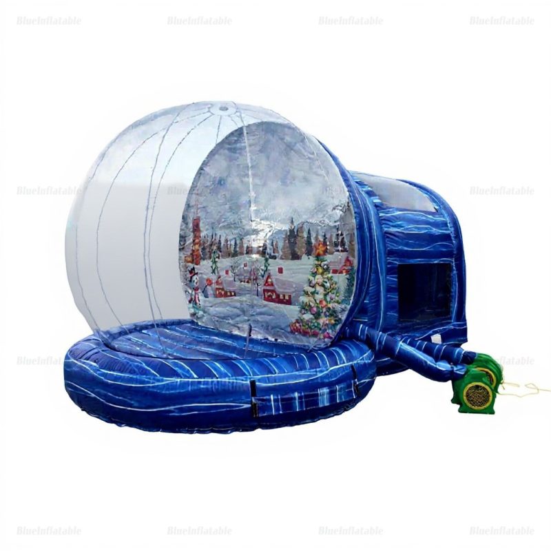 Christmas Inflatable Snow Globe Photo Booth with Tunnel