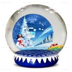 Inflatable Christmas Snow Globe with Blowing Snow Effect