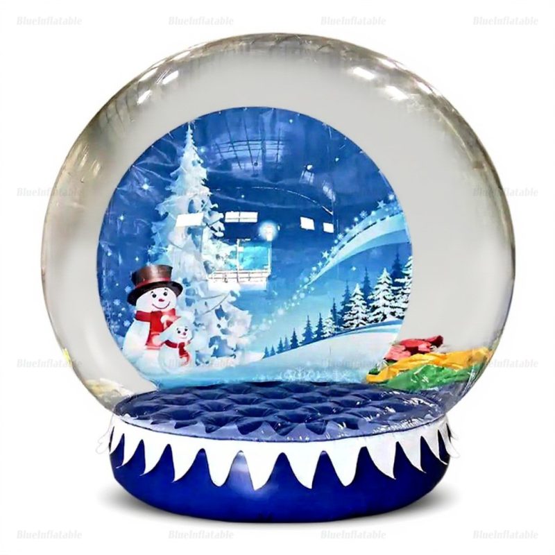 Inflatable Christmas Snow Globe with Blowing Snow Effect