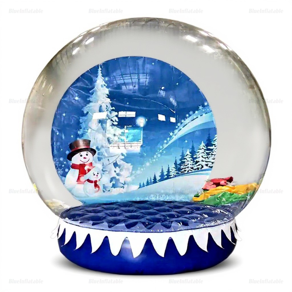 Inflatable Christmas Snow Globe with Blowing Snow Effect