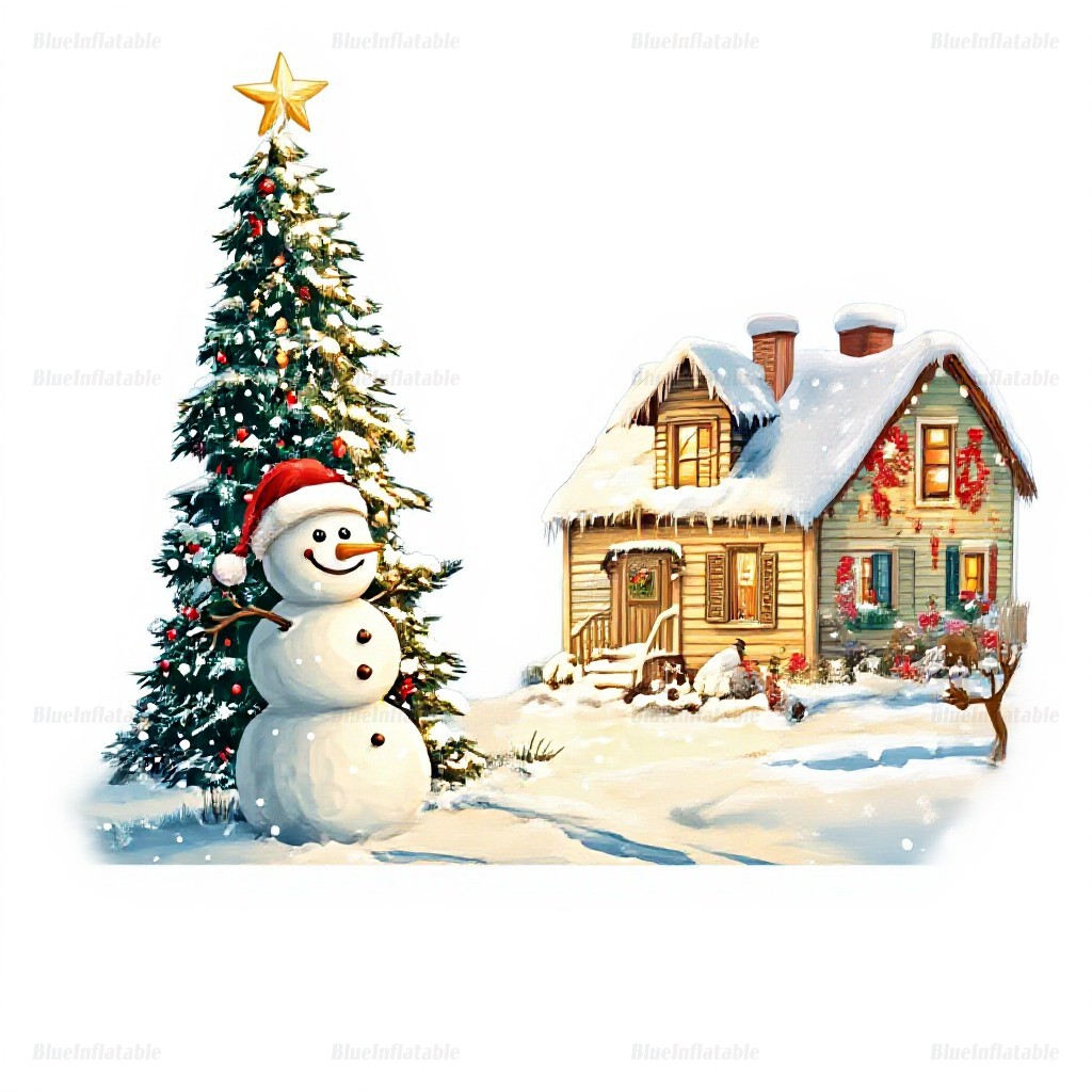 Inflatable Christmas Snow Globe Party Dome - Image 5