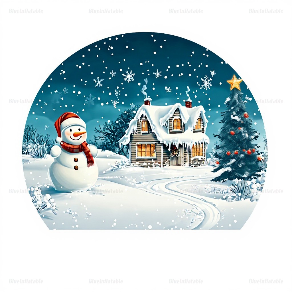 Outdoor Christmas Inflatable Snow Globe Photo Booth Tent - Image 7