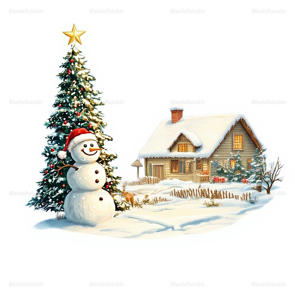 Clear Inflatable Snow Globe Dome Christmas Decoration - Image 5