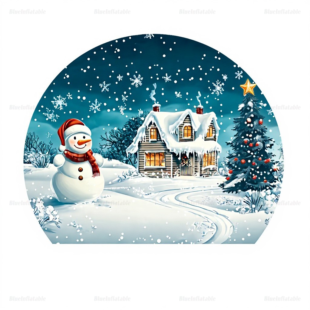 Clear Inflatable Snow Globe Dome Christmas Decoration - Image 6