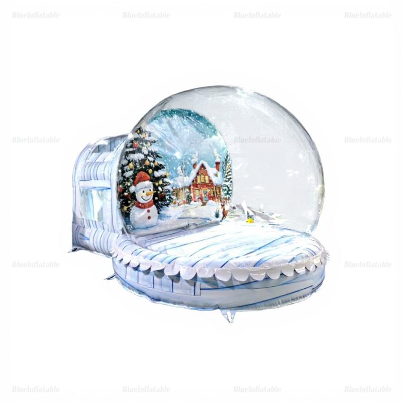 Inflatable Snowman Globe Dome Photo Booth Tent