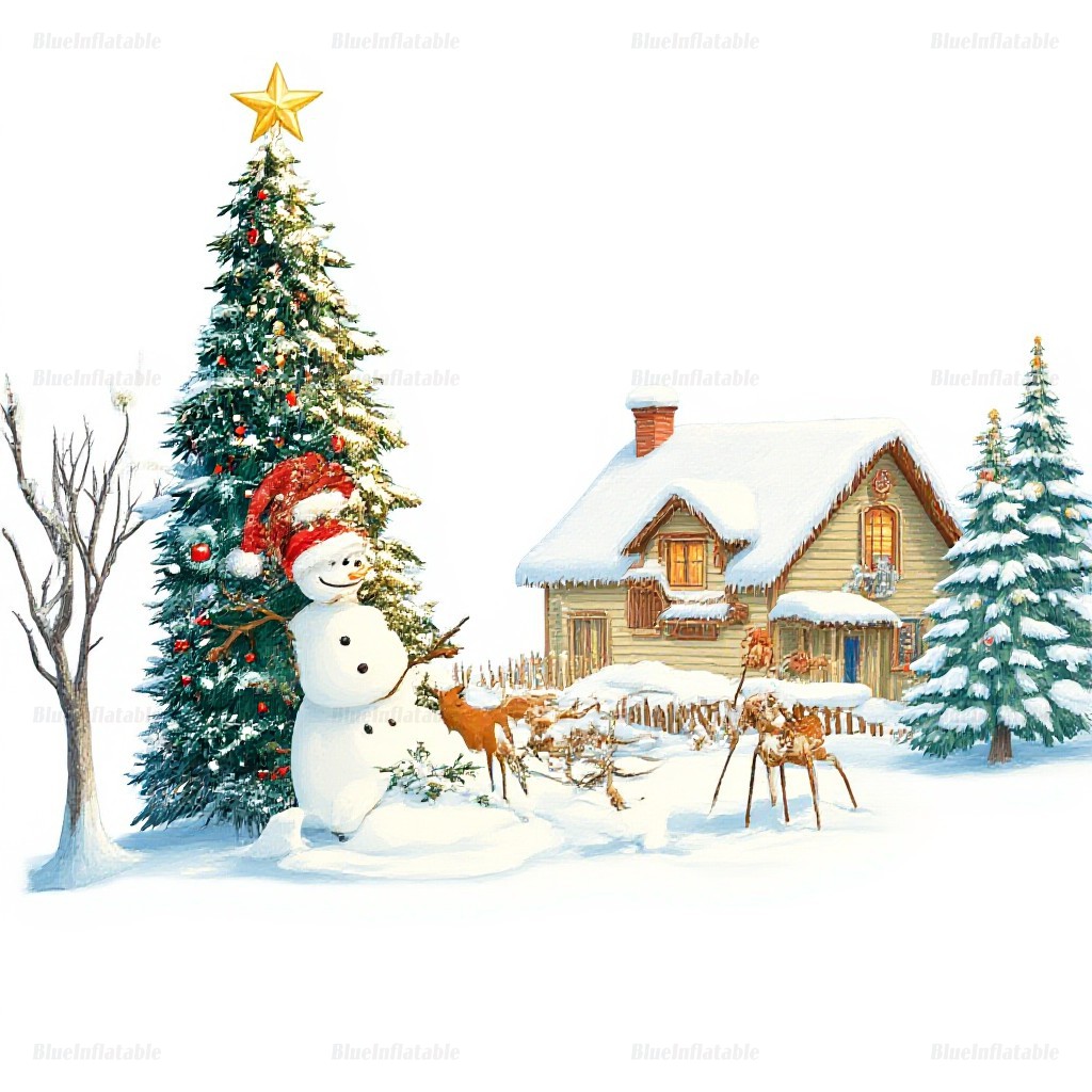 Christmas Snow Globe Inflatable Yard Decoration - Image 5