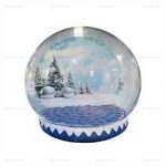 Inflatable Transparent Christmas Snow Globe Yard Decoration