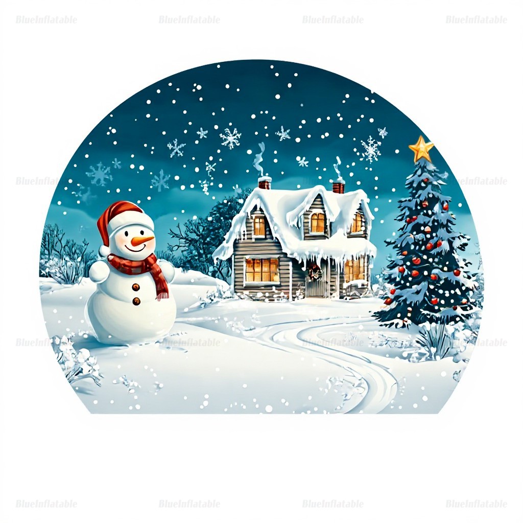 Inflatable Transparent Christmas Snow Globe Yard Decoration - Image 5