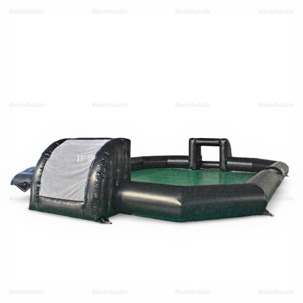 Black Inflatable Soccer Field for Indoor & Outdoor Use - Image 2