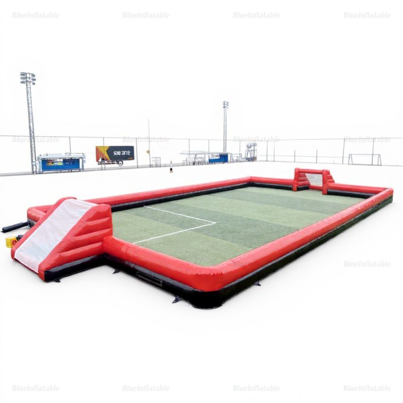 Red and Black Inflatable Soccer Field Arena