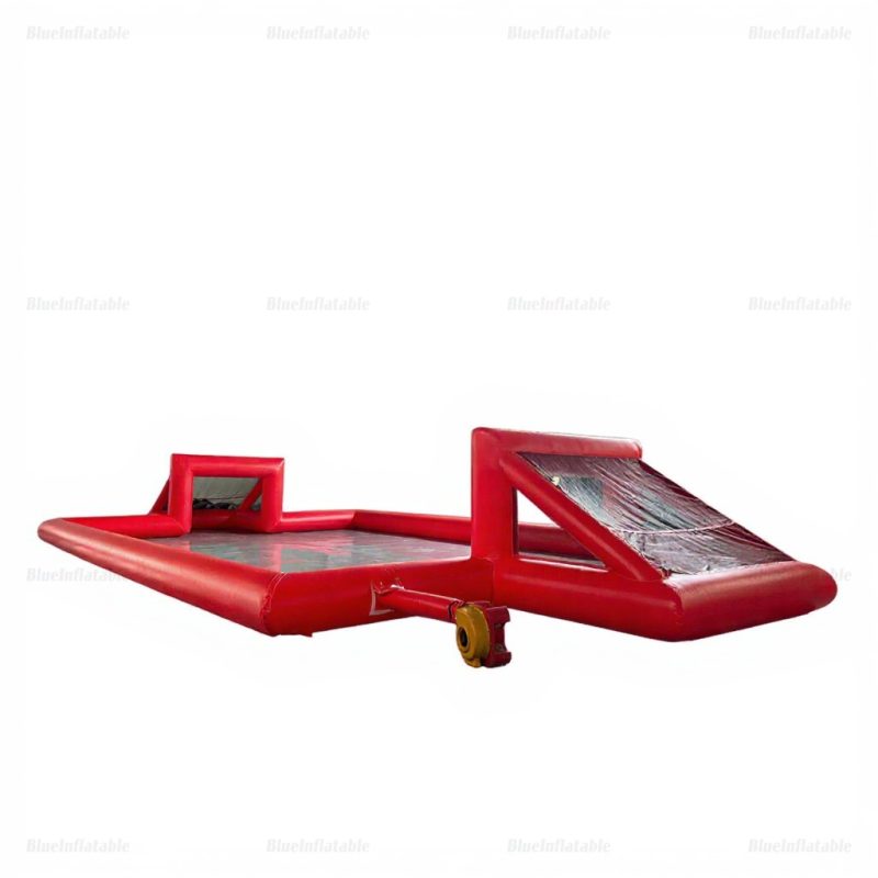 Red Inflatable Airtight Soccer Water Field