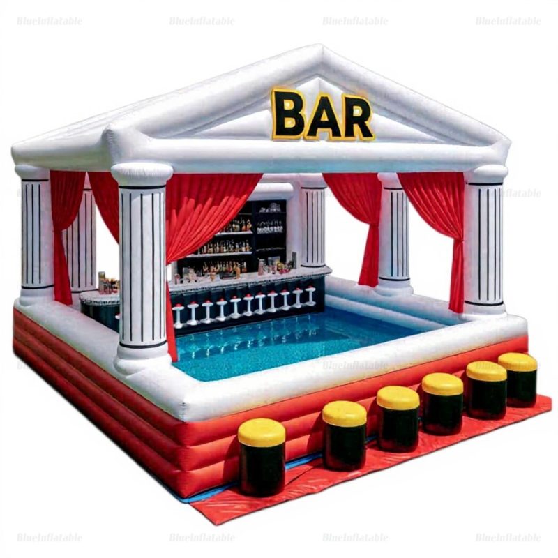 Inflatable Outdoor Pool Bar for Parties and Events