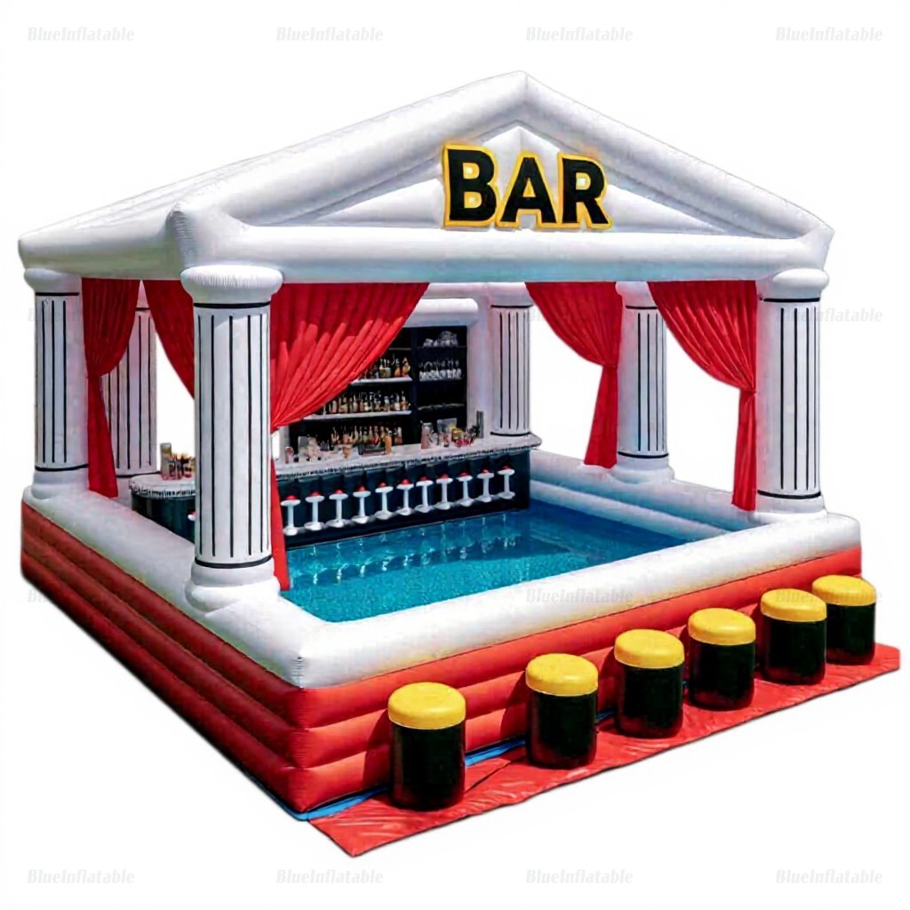 Inflatable Outdoor Pool Bar for Parties and Events
