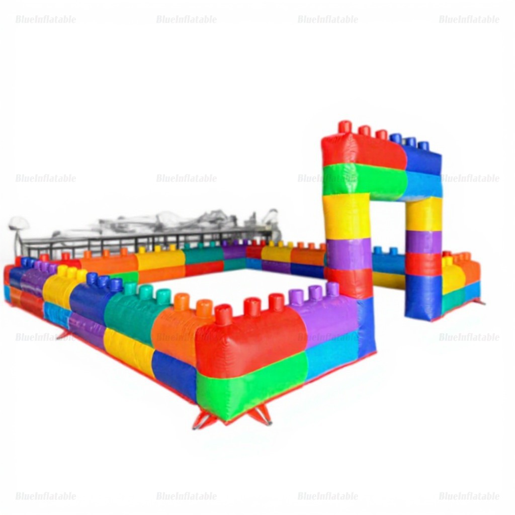Building Blocks Inflatable Playground with Fences Rental - Image 2