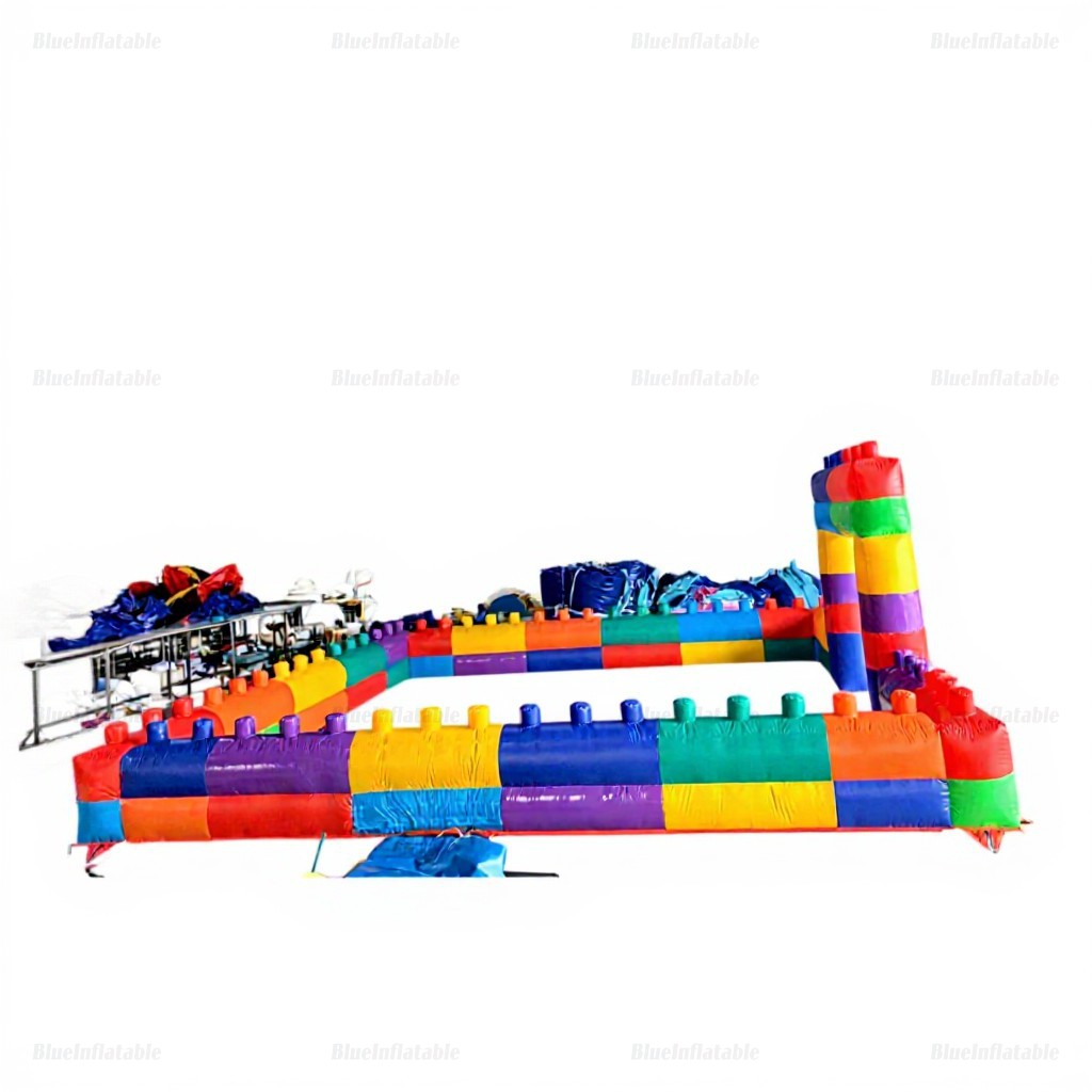 Building Blocks Inflatable Playground with Fences Rental - Image 3