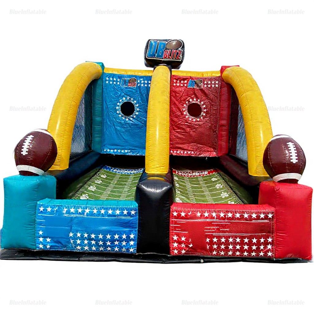 Double Quarterback Blitz Inflatable Football Toss Game