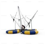 4-in-1 Commercial Inflatable Bungee Jump and Trampoline
