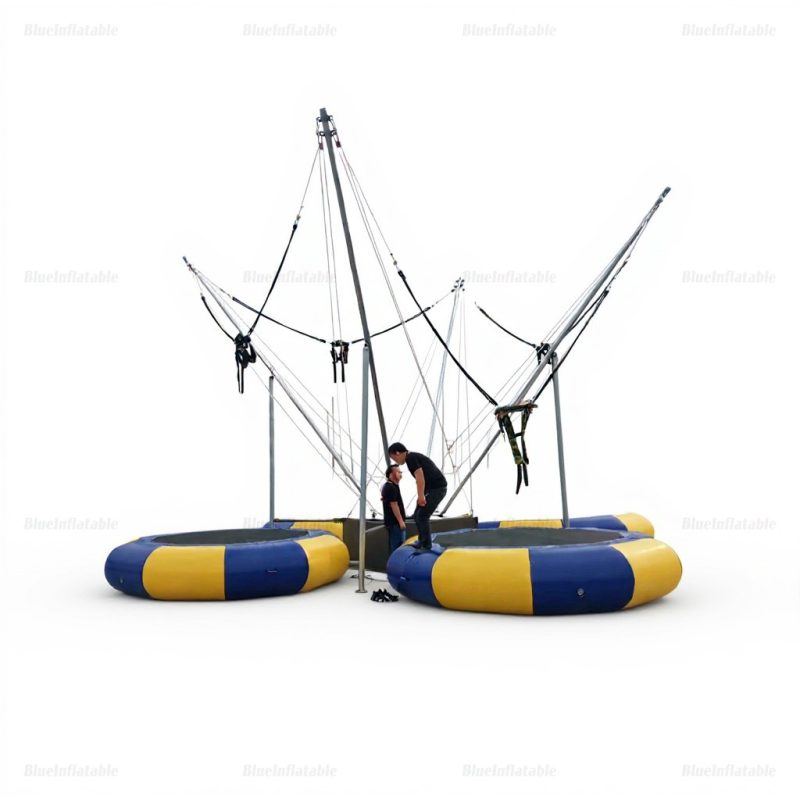 4-in-1 Commercial Inflatable Bungee Jump and Trampoline